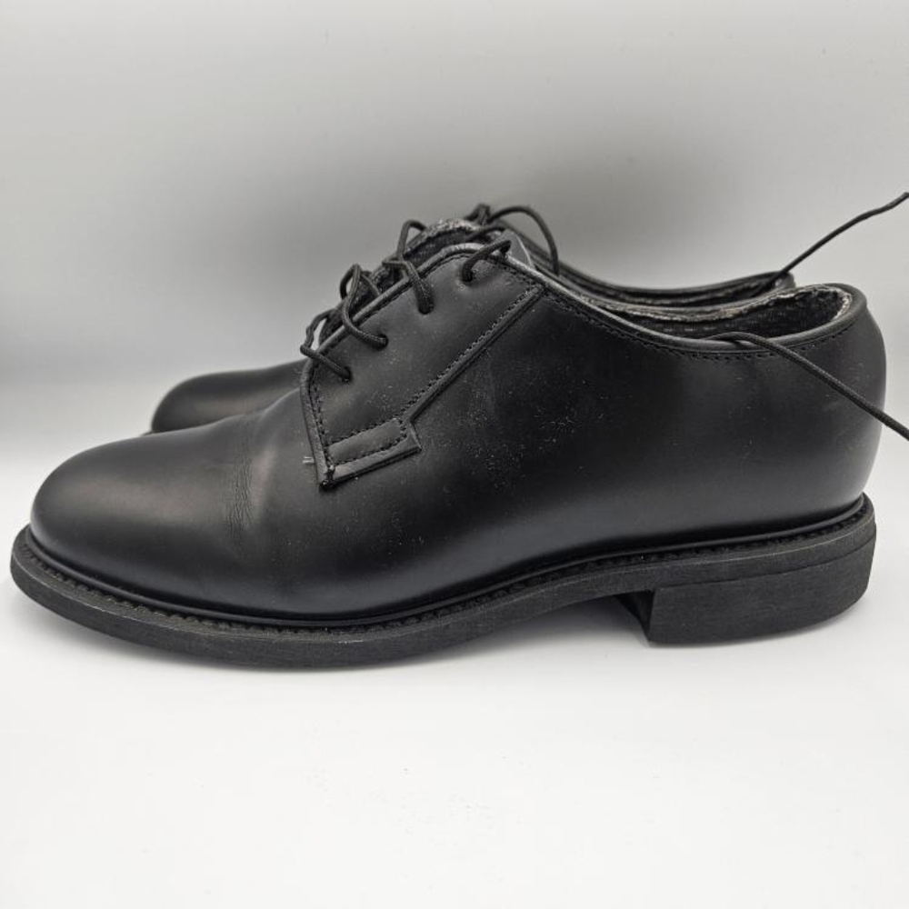 Bates Women's Size 7.5 M Black Leather Oxford Uniform Show w Vibram Rubber Sole